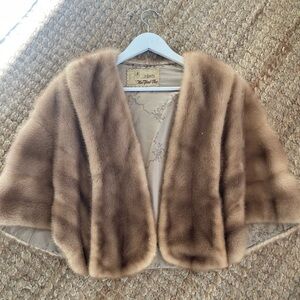 Elegant Brown Fur Cape